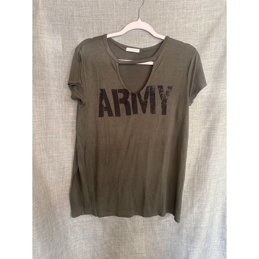 Army shirt with keyhole